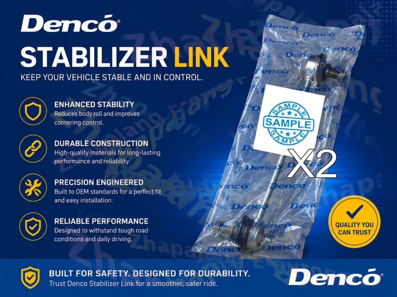 (Pair) Denco Front Stabilizer Link  | Absorber Link for NISSAN Almera N17 Latio Grand Livina Sylphy G11
