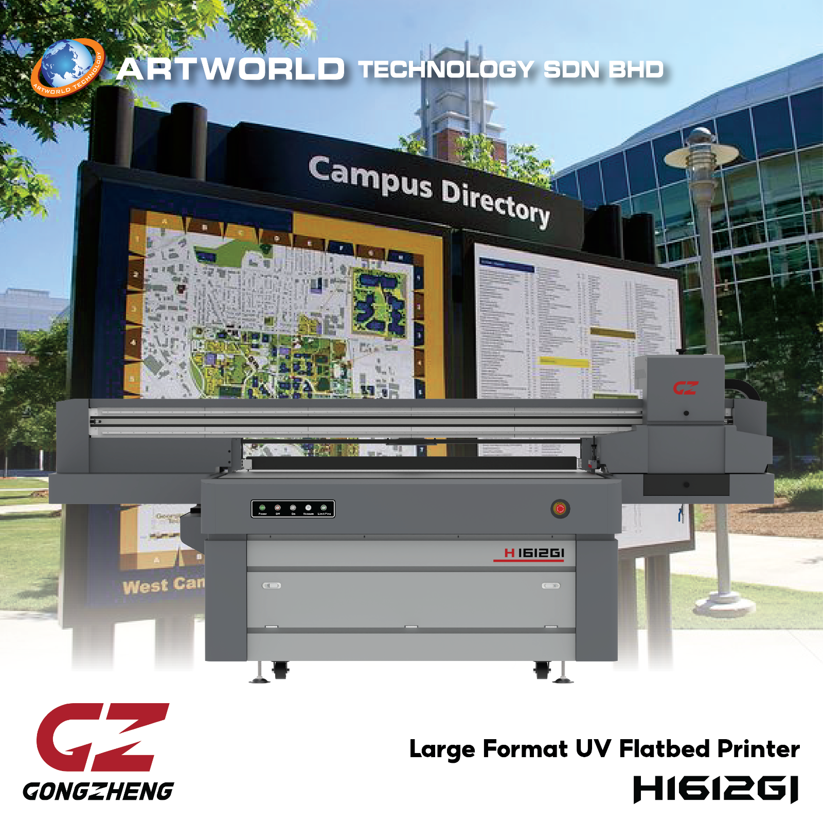 UV Large Format Flatbed Printer GongZheng H1612GI