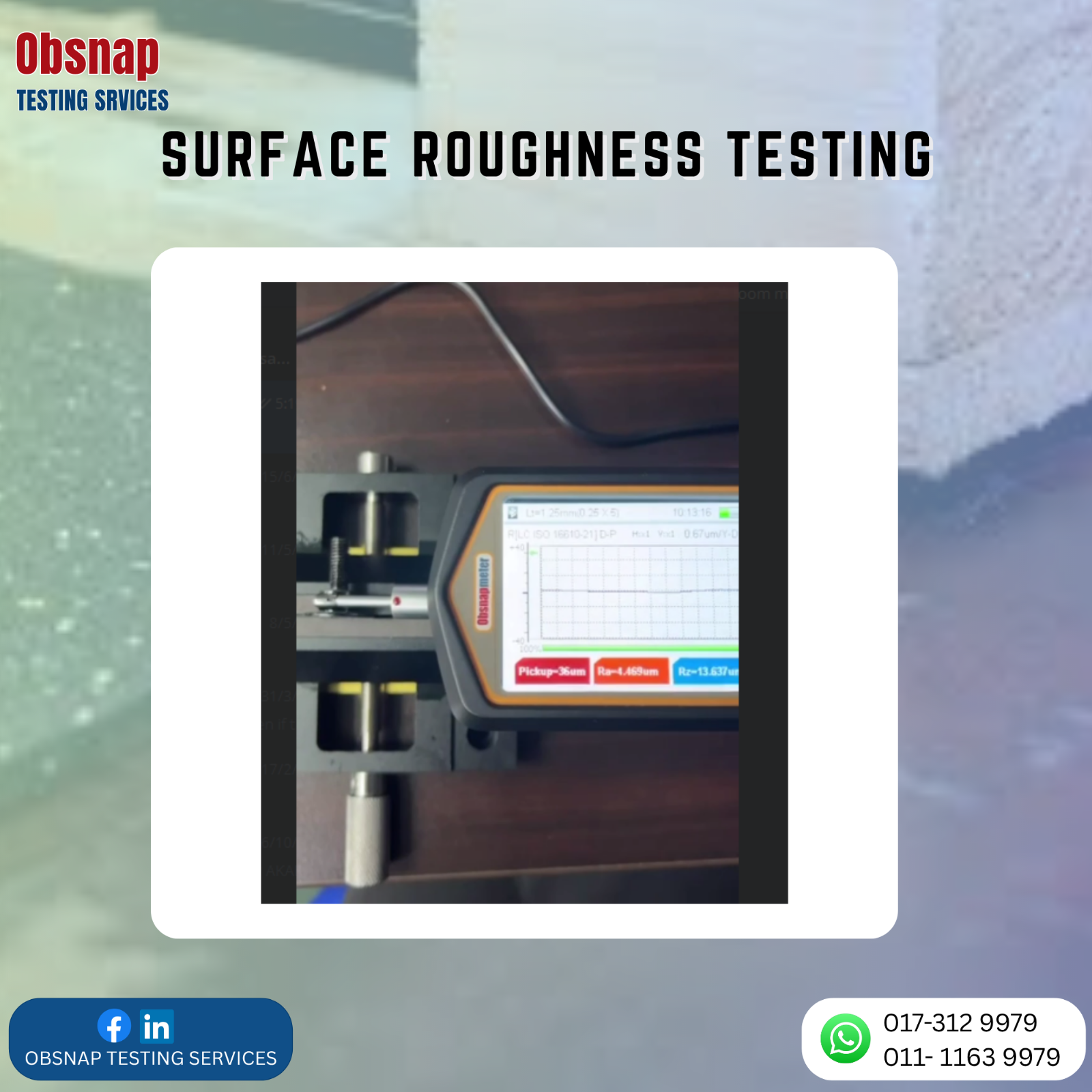 🔍 Surface Roughness Testing on a Screw Sample ISO 4287