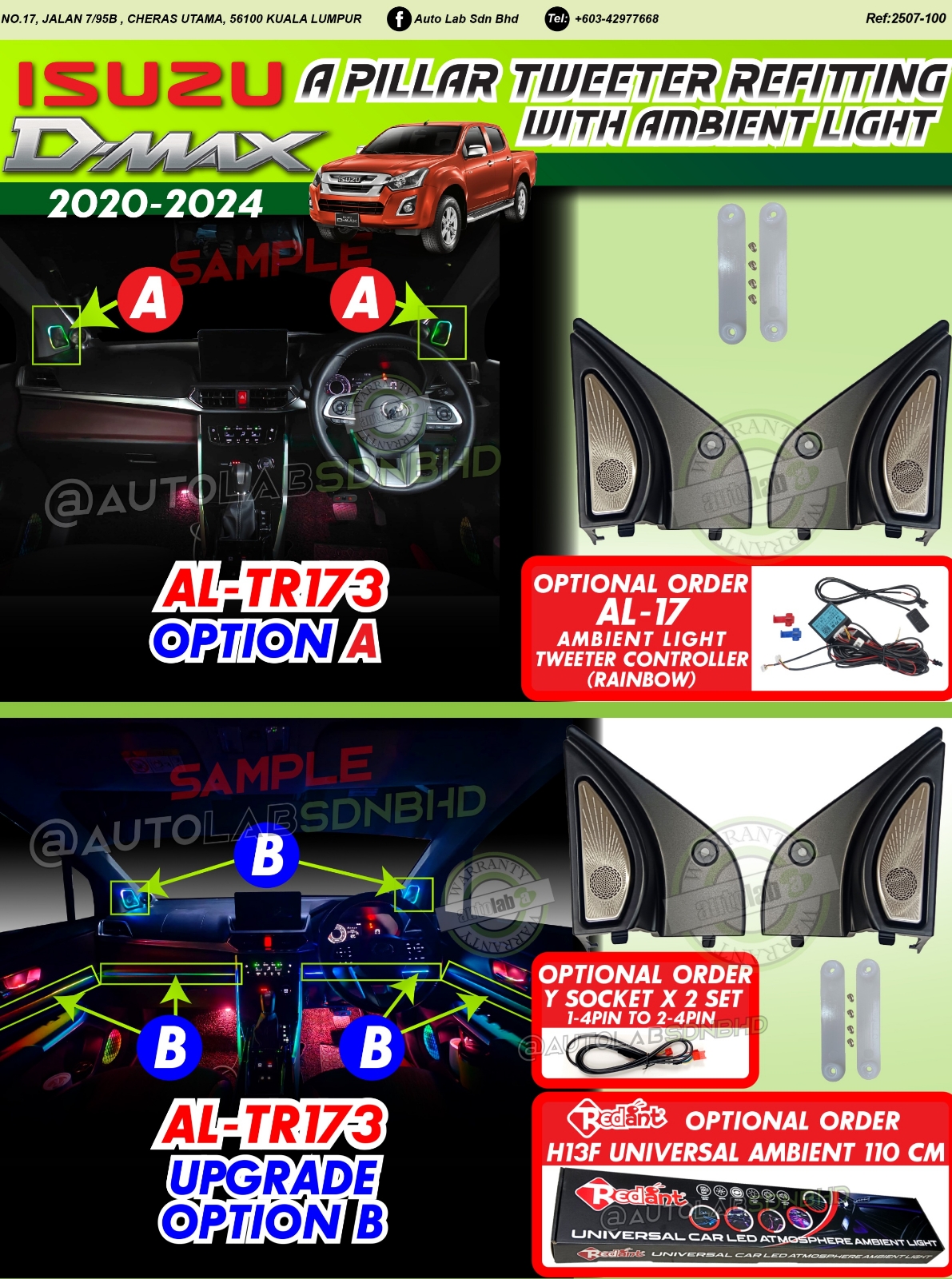 Isuzu Dmax Pillar A Ambient Light