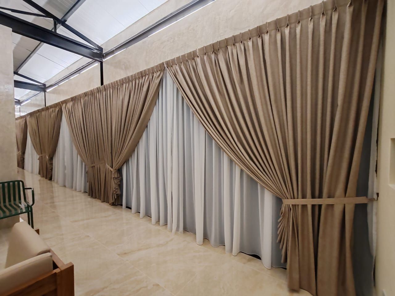 Custom made Blackout Curtain and Lace Curtain; Outdoor Wooden Blind installation: Klang, Nilai, Kuala Selangor