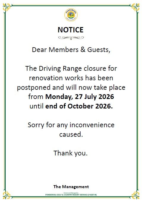 Driving Range Renovation