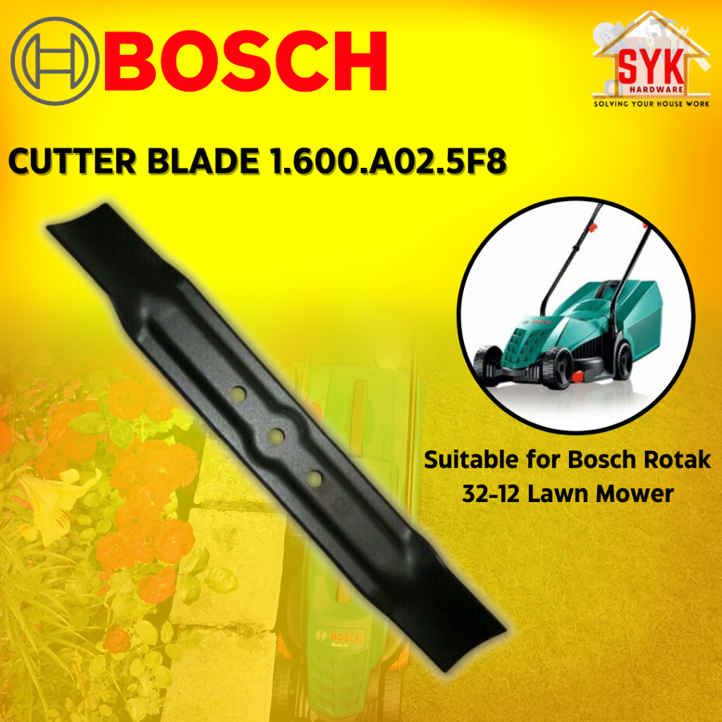 SYK Bosch Cutter Blade Rotak 32-12 Lawn Mower Replacement Part Accessories Mesin Rumput Tolak 1600A025F8