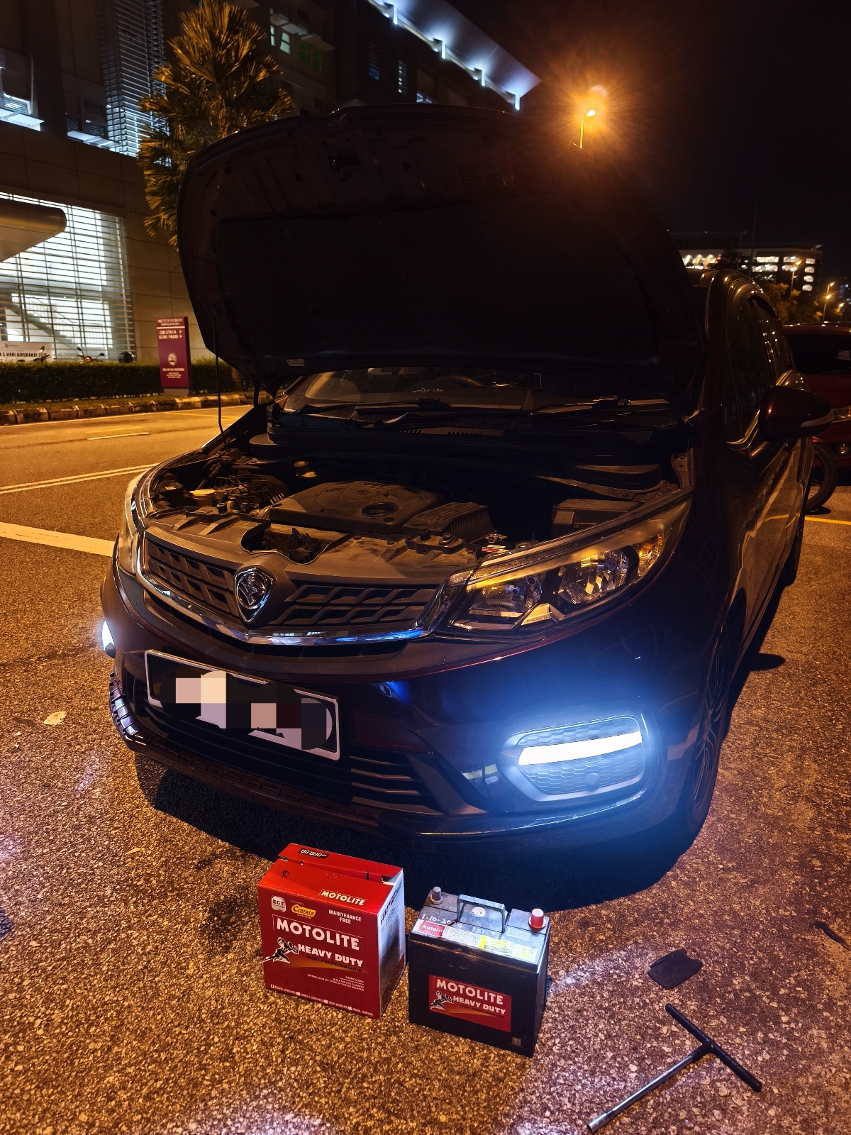 Car Battery Proton Persona VVT NS60S Motolite  Heavy Duty Service Battery Replacement@Putrajaya Presint 7