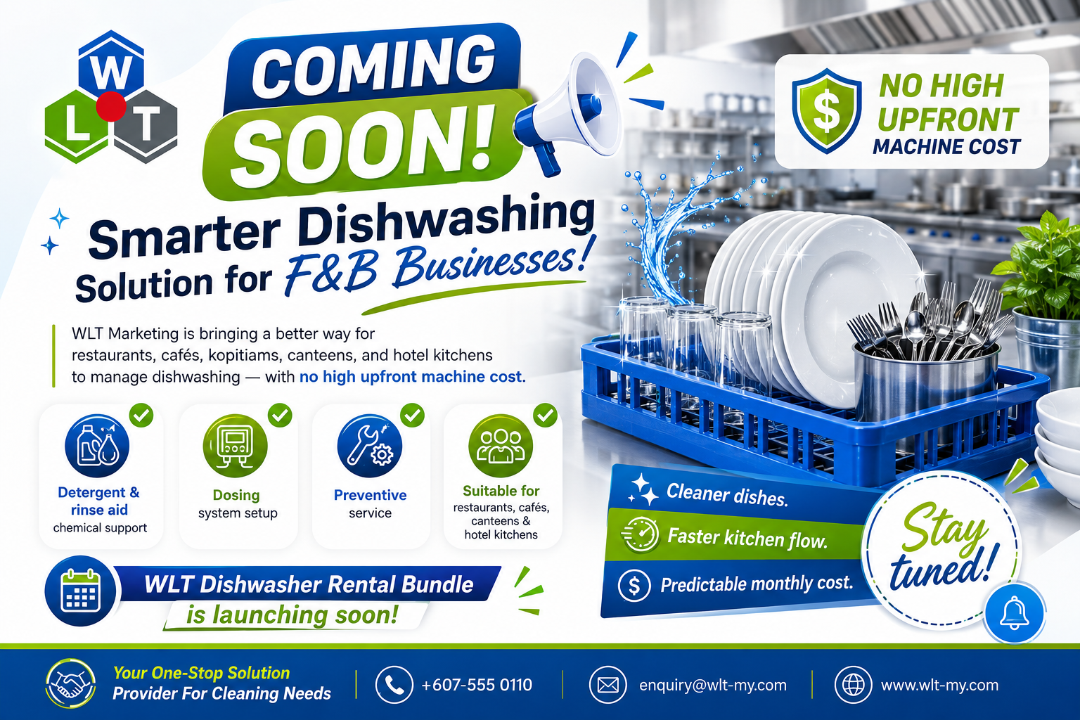 COMING SOON: Smarter Dishwashing Solution for F&B Businesses! 🍽️✨
