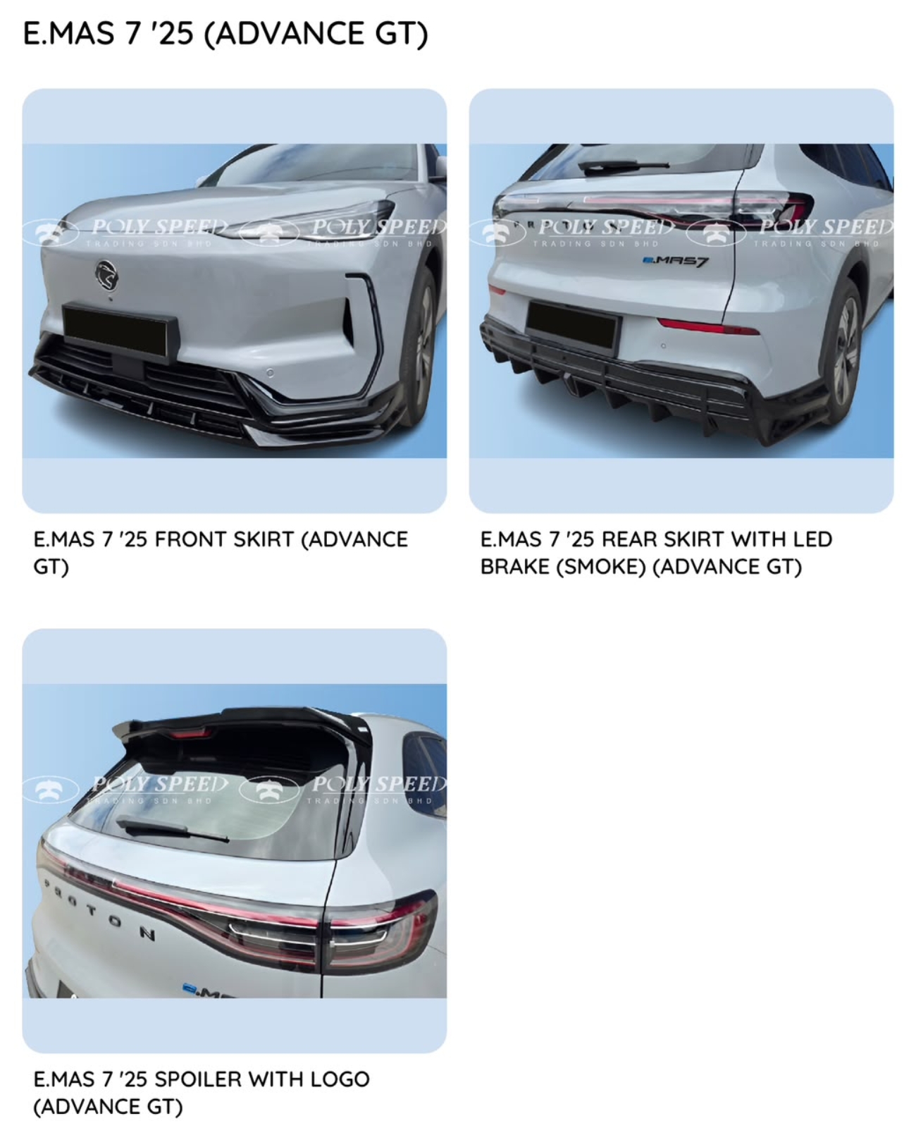 Emas 7 EV Advance GT Bodykit