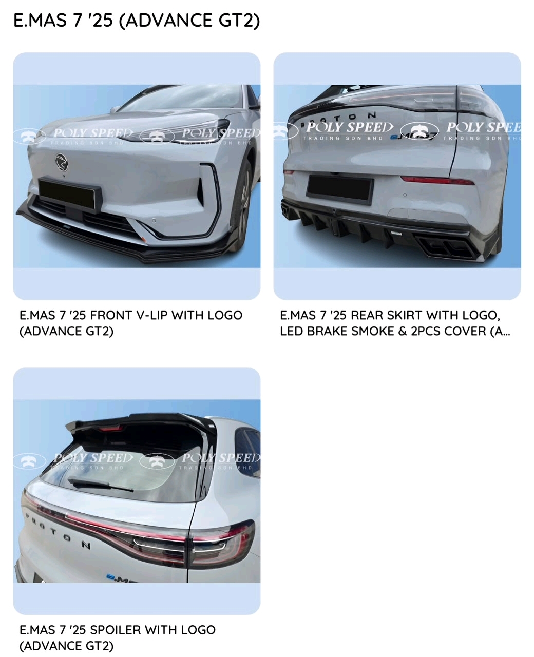 Emas 7 EV Advance GT2 Bodykit