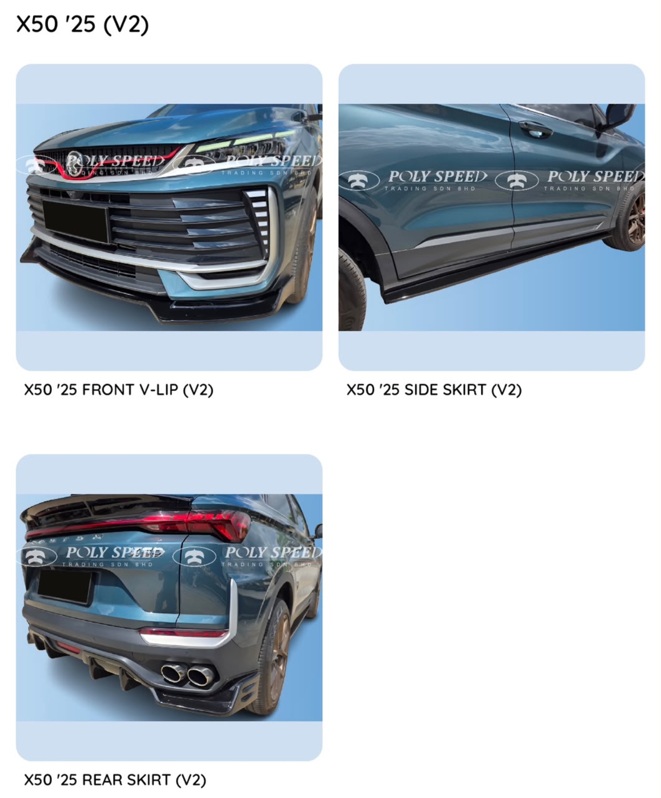 X50 Facelift V2 Bodykit