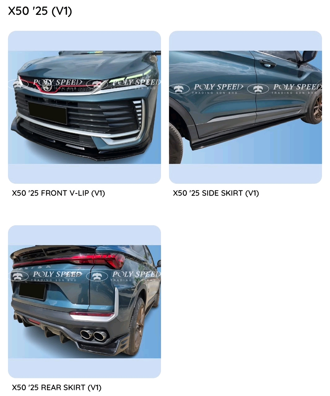 X50 Facelift V1 Bodykit