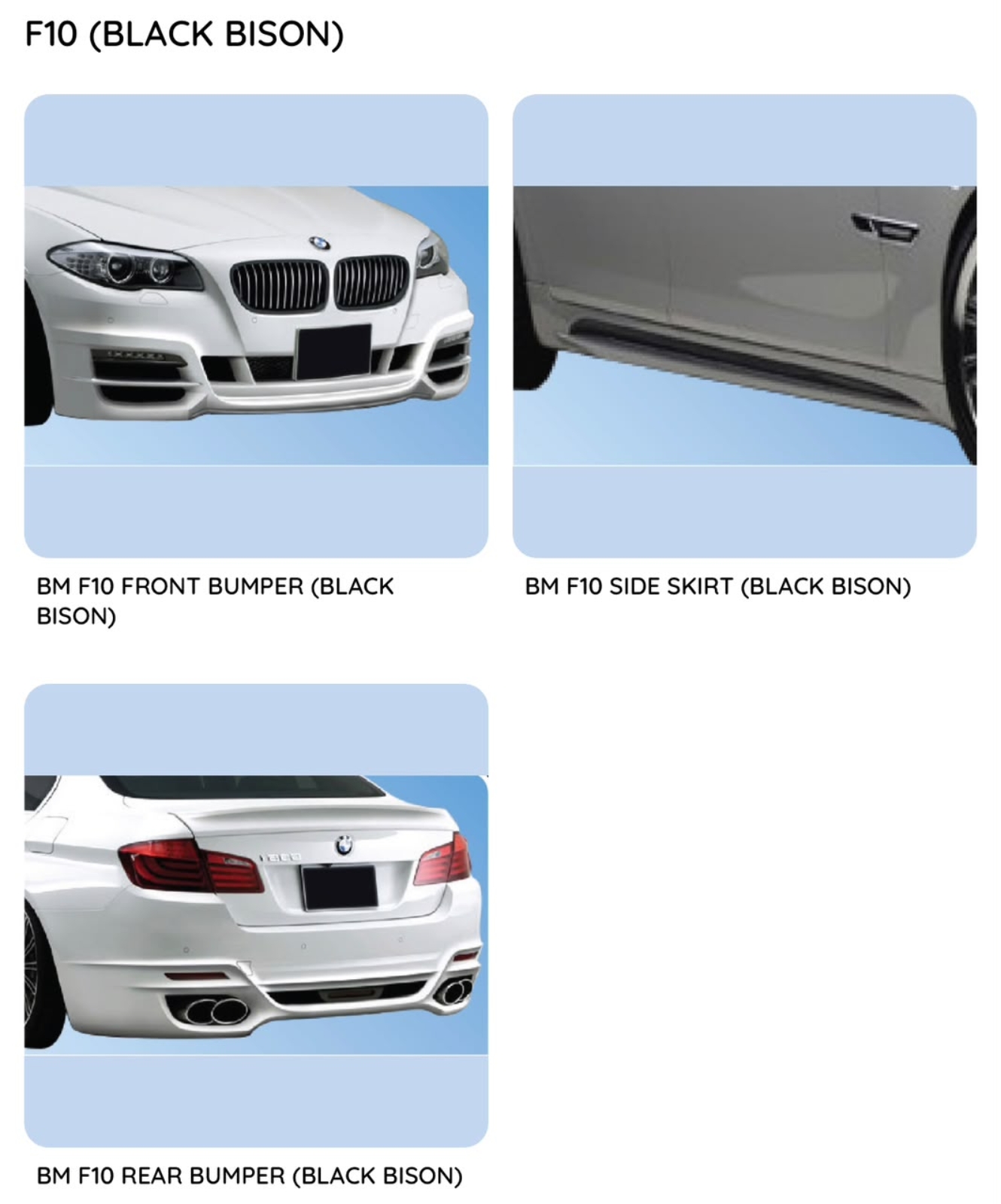 F10 Black Bison Bodykit
