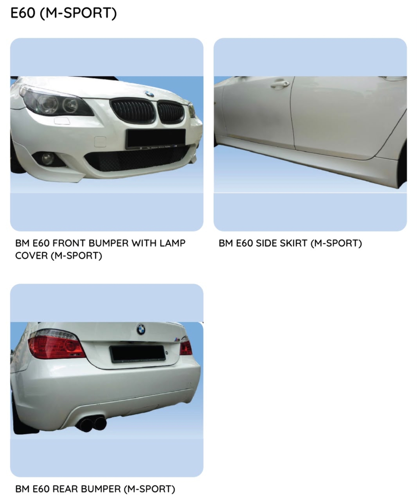 E60 M-sport Bodykit