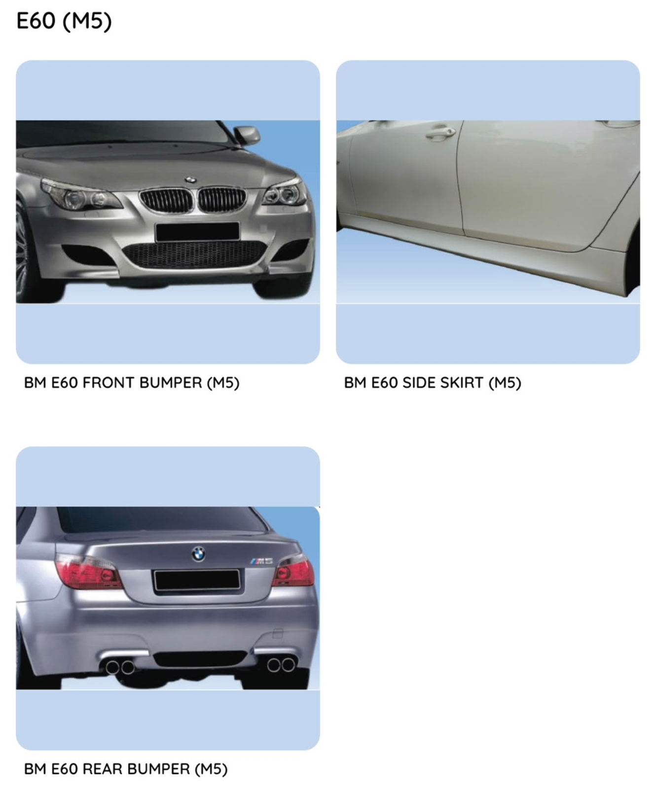 E60 M5 Bodykit