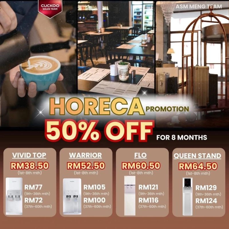 Hotel Restaurant & Cafe Enjoy Water Purifiers 50% Off For 1st 8 Months