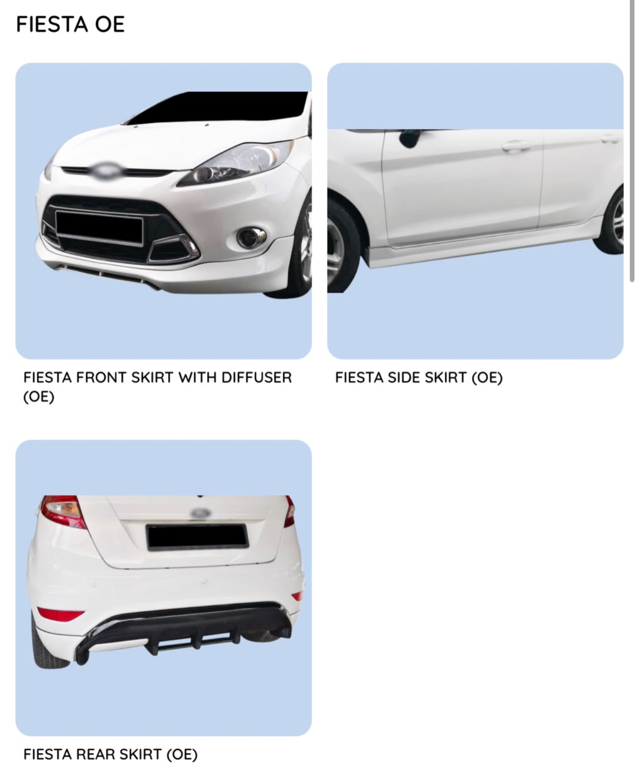 Fiesta OEM Bodykit