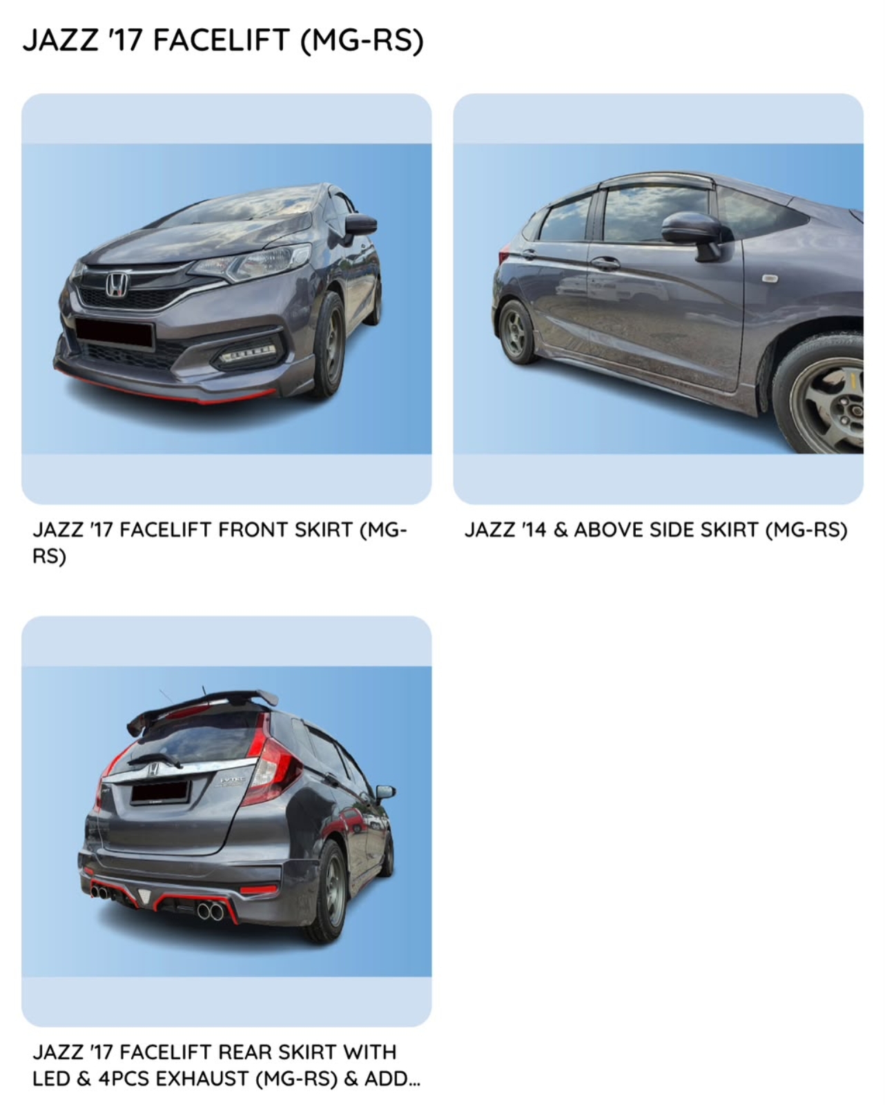 Jazz 17 Mugen RS Bodykit