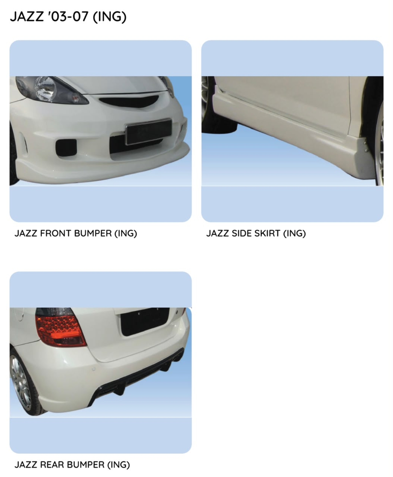 Jazz 03-07 ING Bodykit