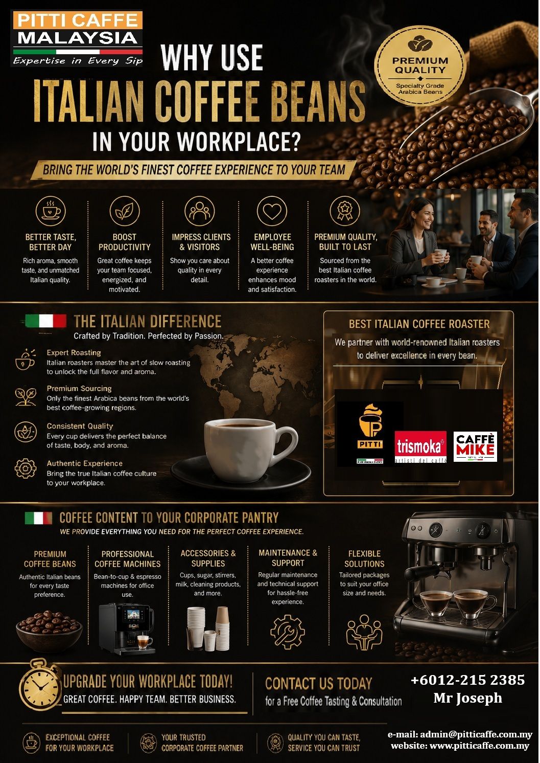 WHY CHOOSE ITALIAN COFFEE BEANS FOR YOUR WORKPLACE?