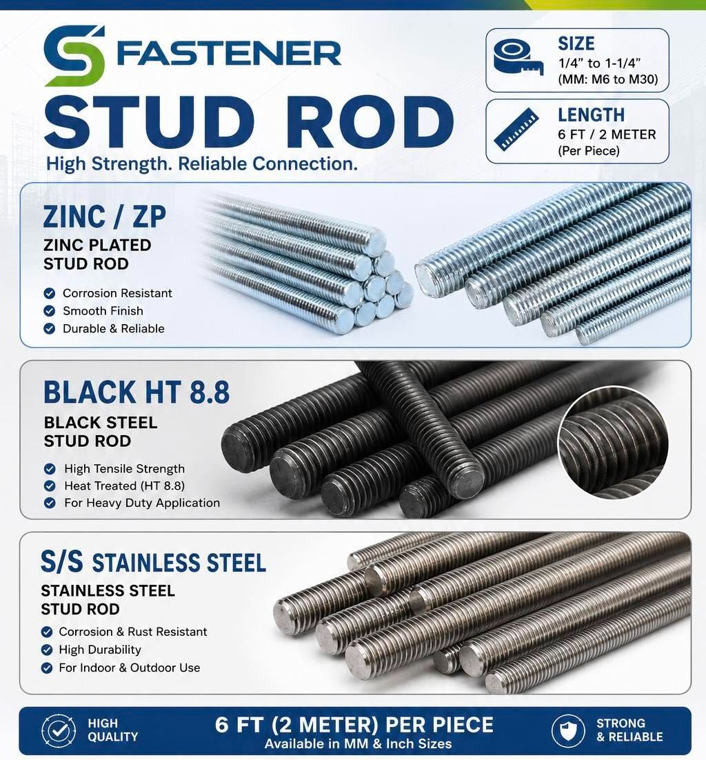  Premium Stud Rods for Strong & Reliable Connections