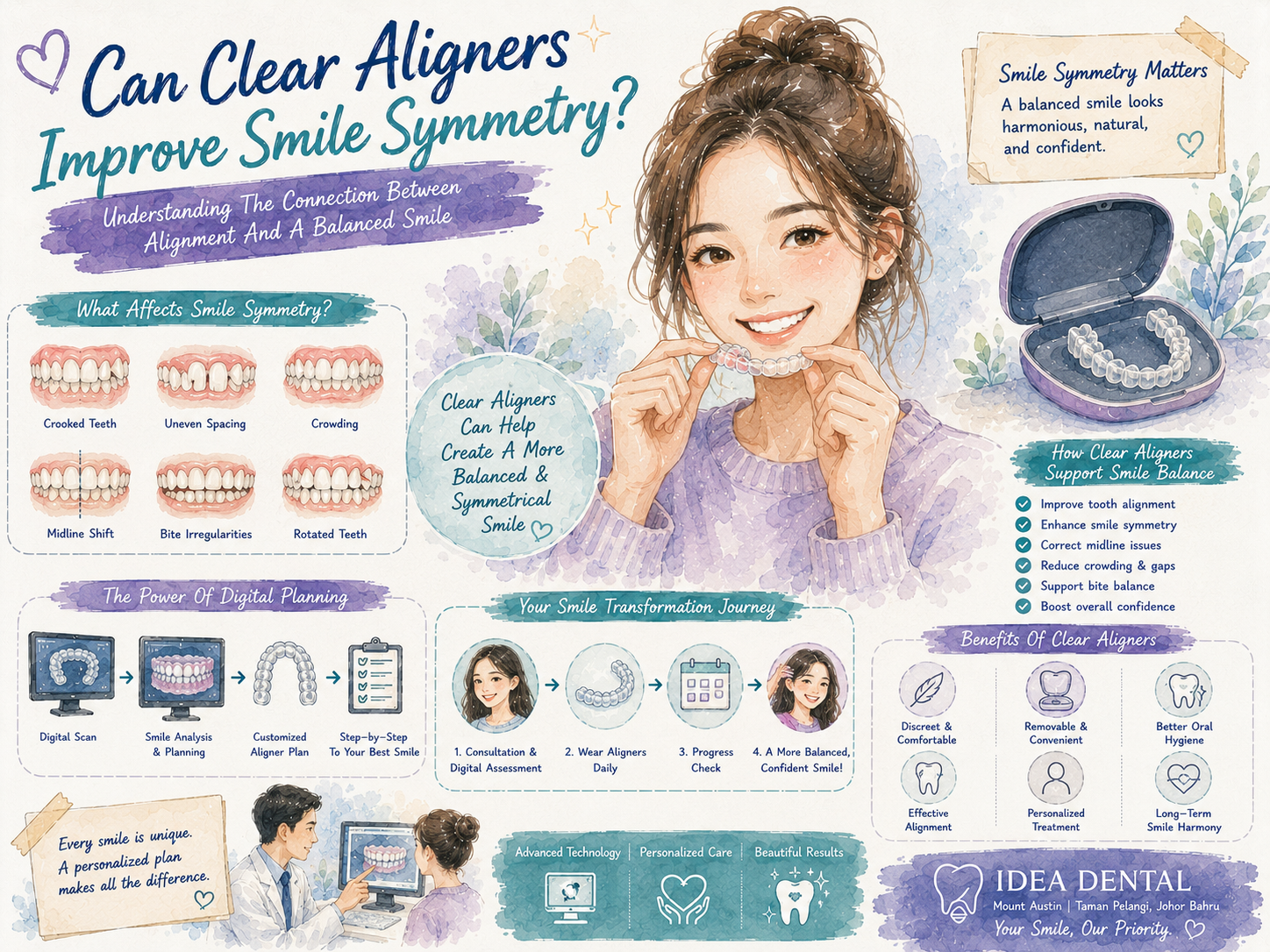 Can Clear Aligners Improve Smile Symmetry? Understanding The Connection Between Alignment And A Balanced Smile