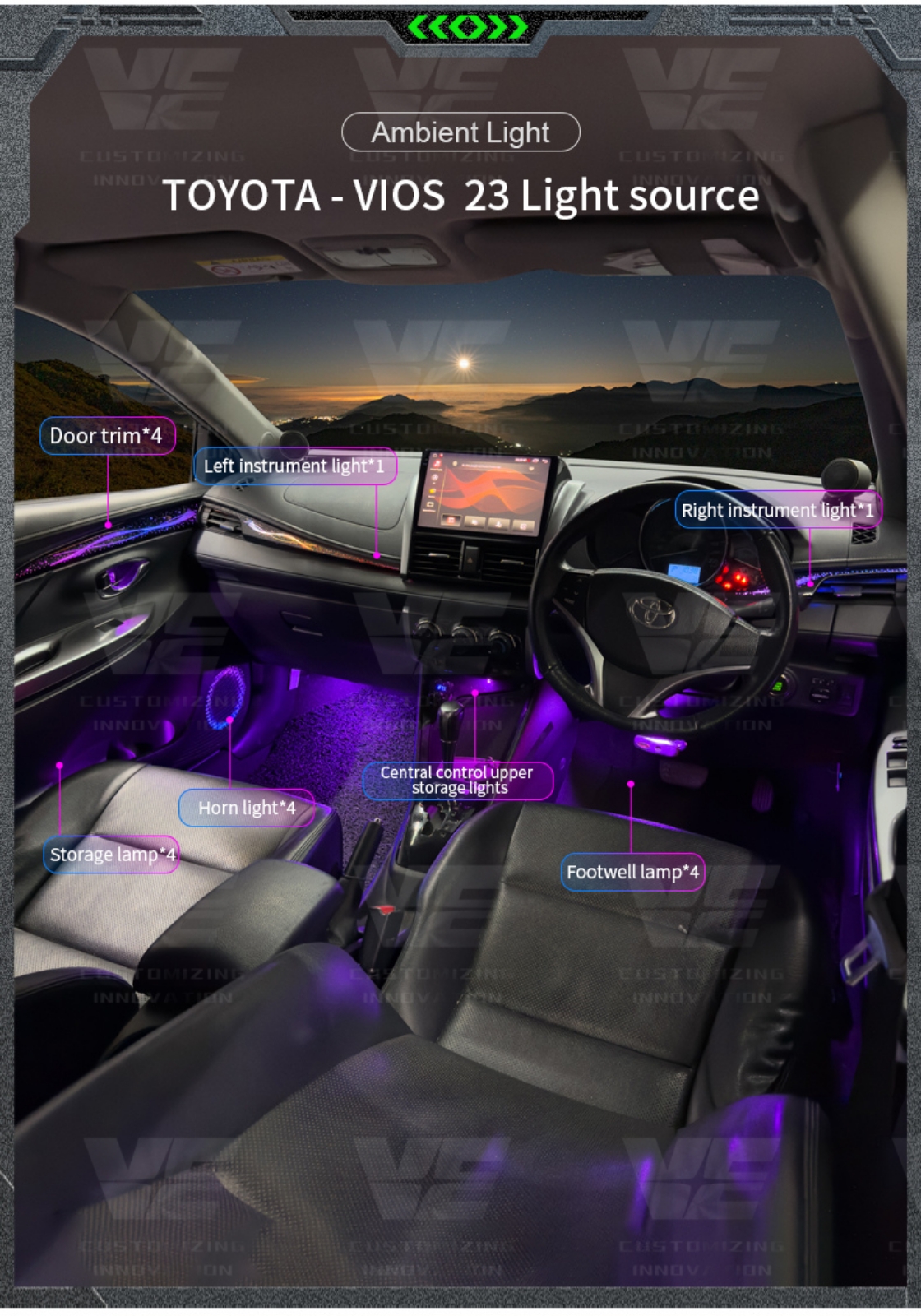 Vios 14-19 OEM V3 Ambient Light (V514)
