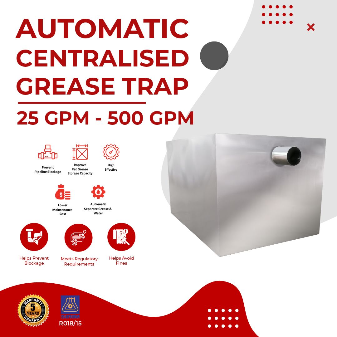 Automatic Centralized Grease Trap | 25 - 500 GPM