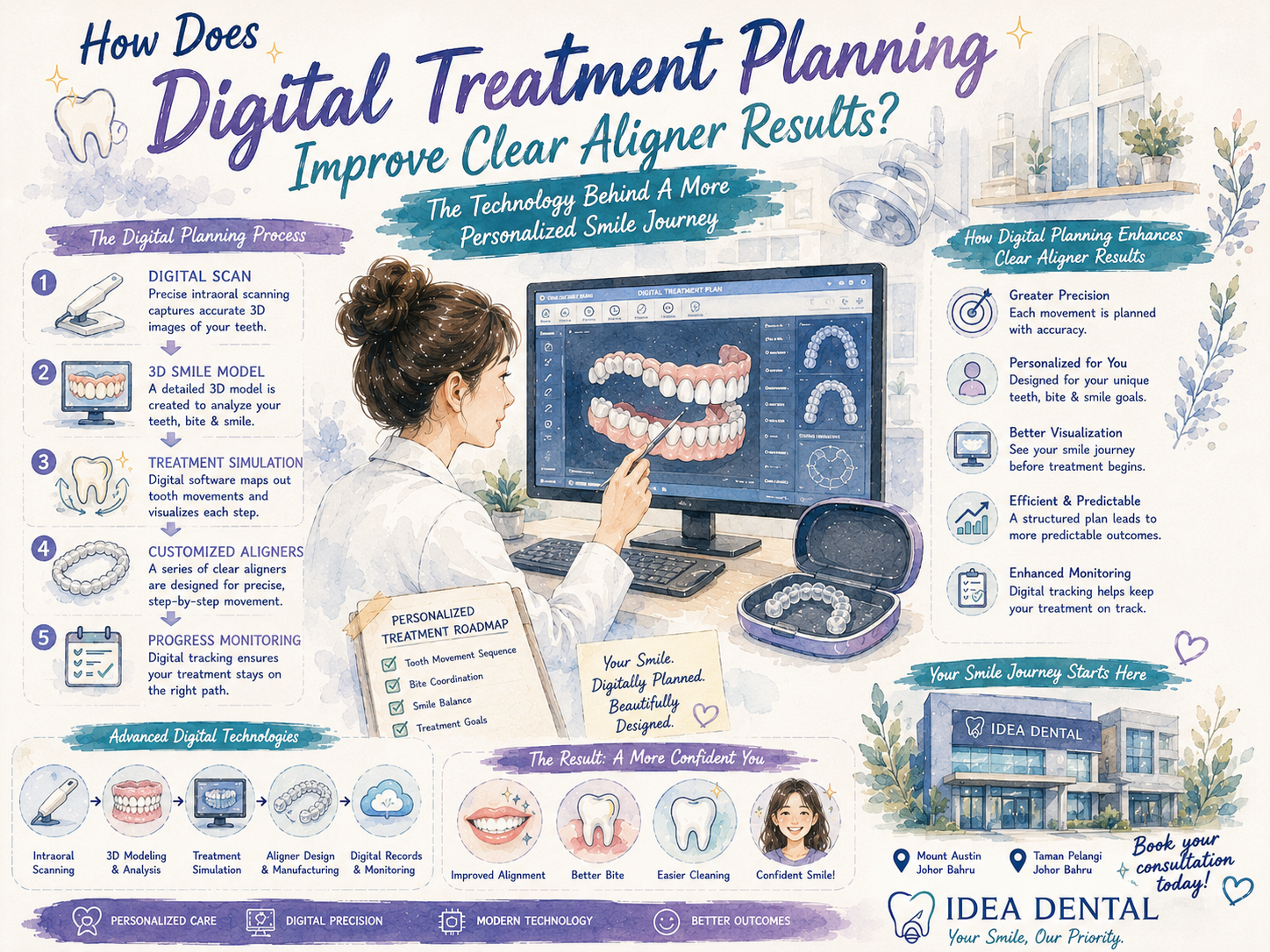 How Does Digital Treatment Planning Improve Clear Aligner Results? The Technology Behind A More Personalized Smile Journey