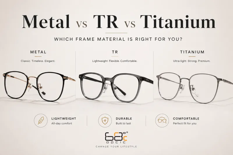 How to Choose the Right Eyeglass Frame Material (Metal vs TR vs Titanium)