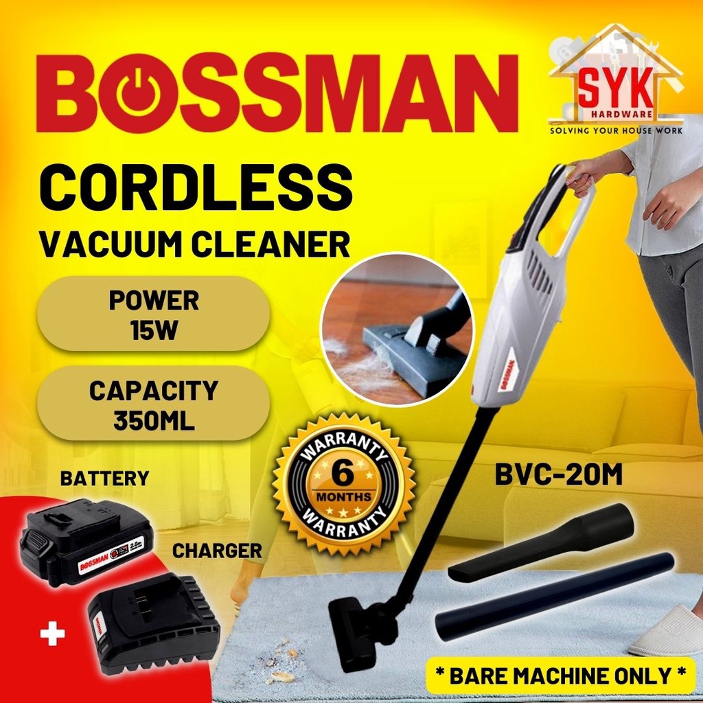 SYK (Free Shipping) BOSSMAN 20V BVC-20M Handheld Vacuum Cordless Vacuum Cleaner Portable Car Wireless Vacuum Kereta