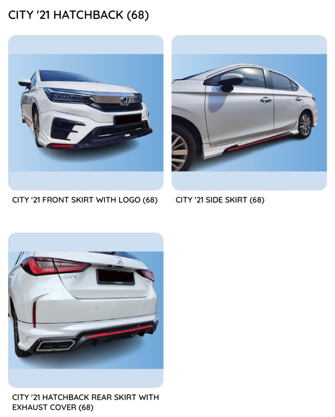 City 21 hatchback drive 68 Bodykit