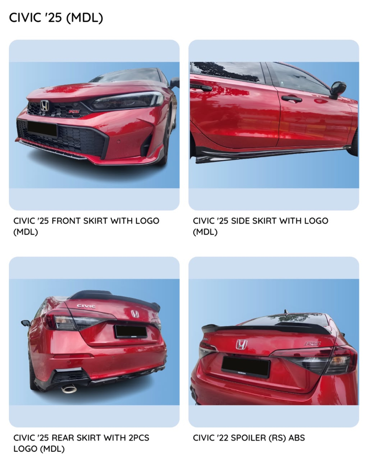 Civic FE 25 Modulo Bodykit