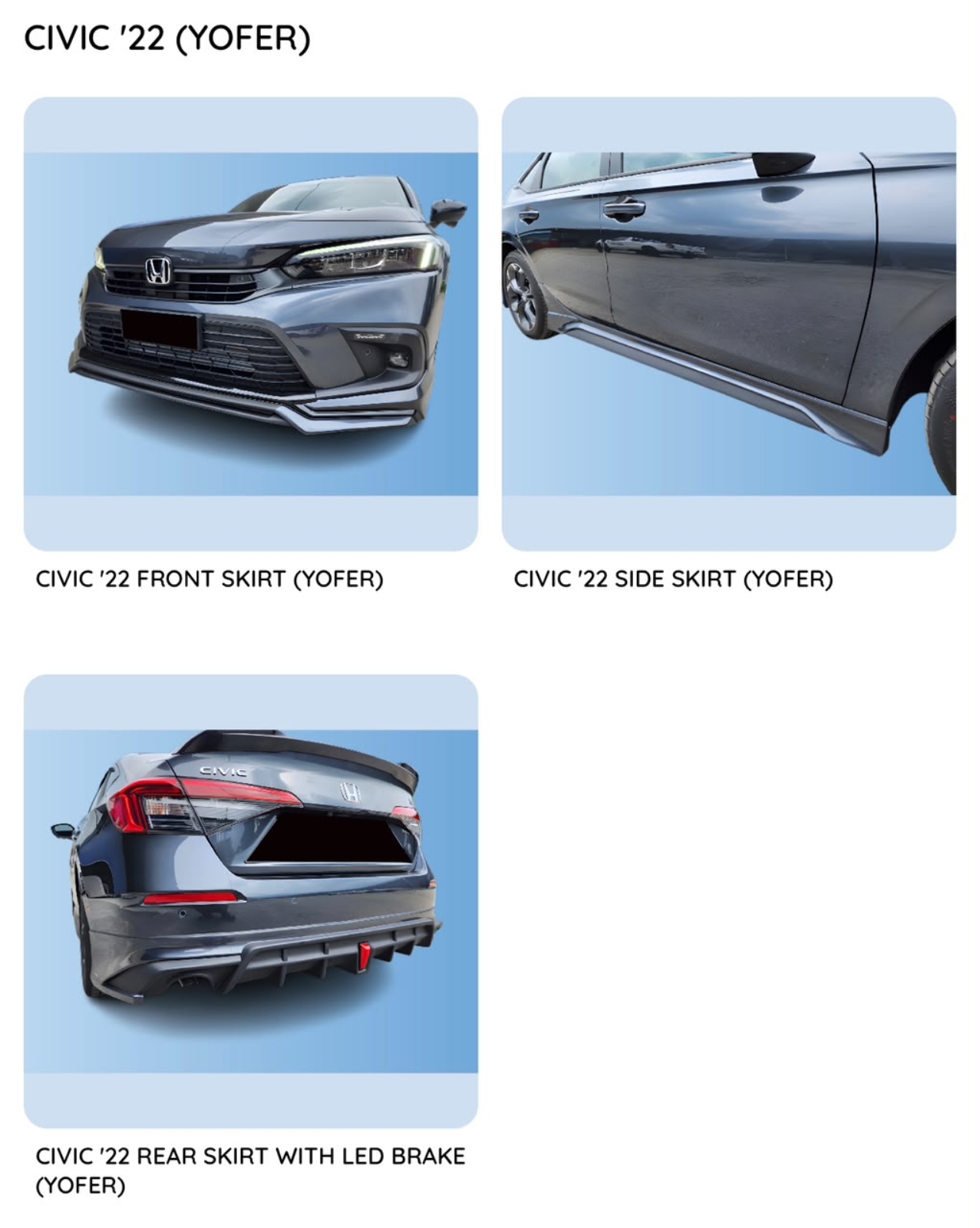 Civic FE Yofer Bodykit