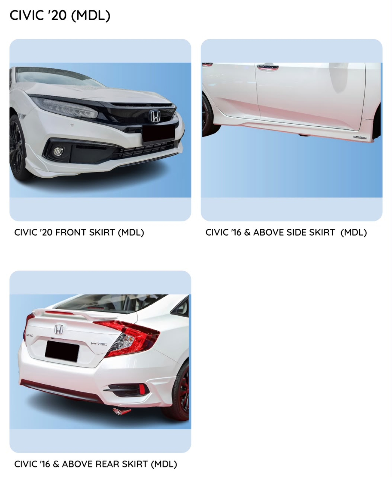 Civic FC 20 Modulo Bodykit