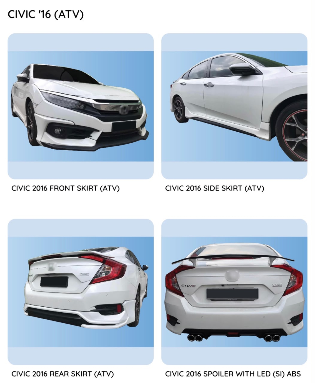 Civic FC 16 Ativus Bodykit
