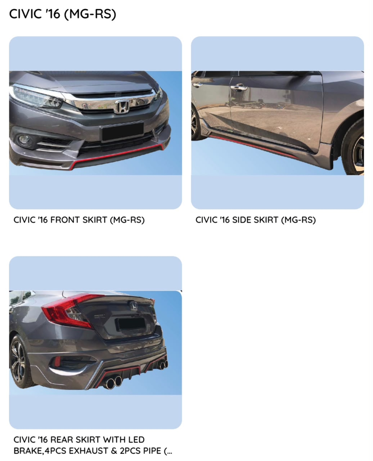 Civic FC 16 Mugen RS Bodykit