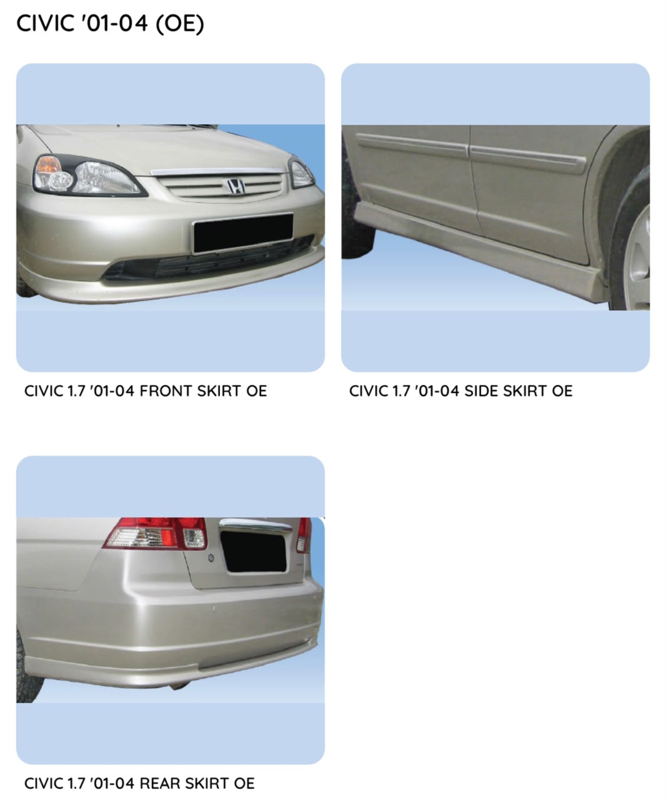 Civic 01 OEM Bodykit