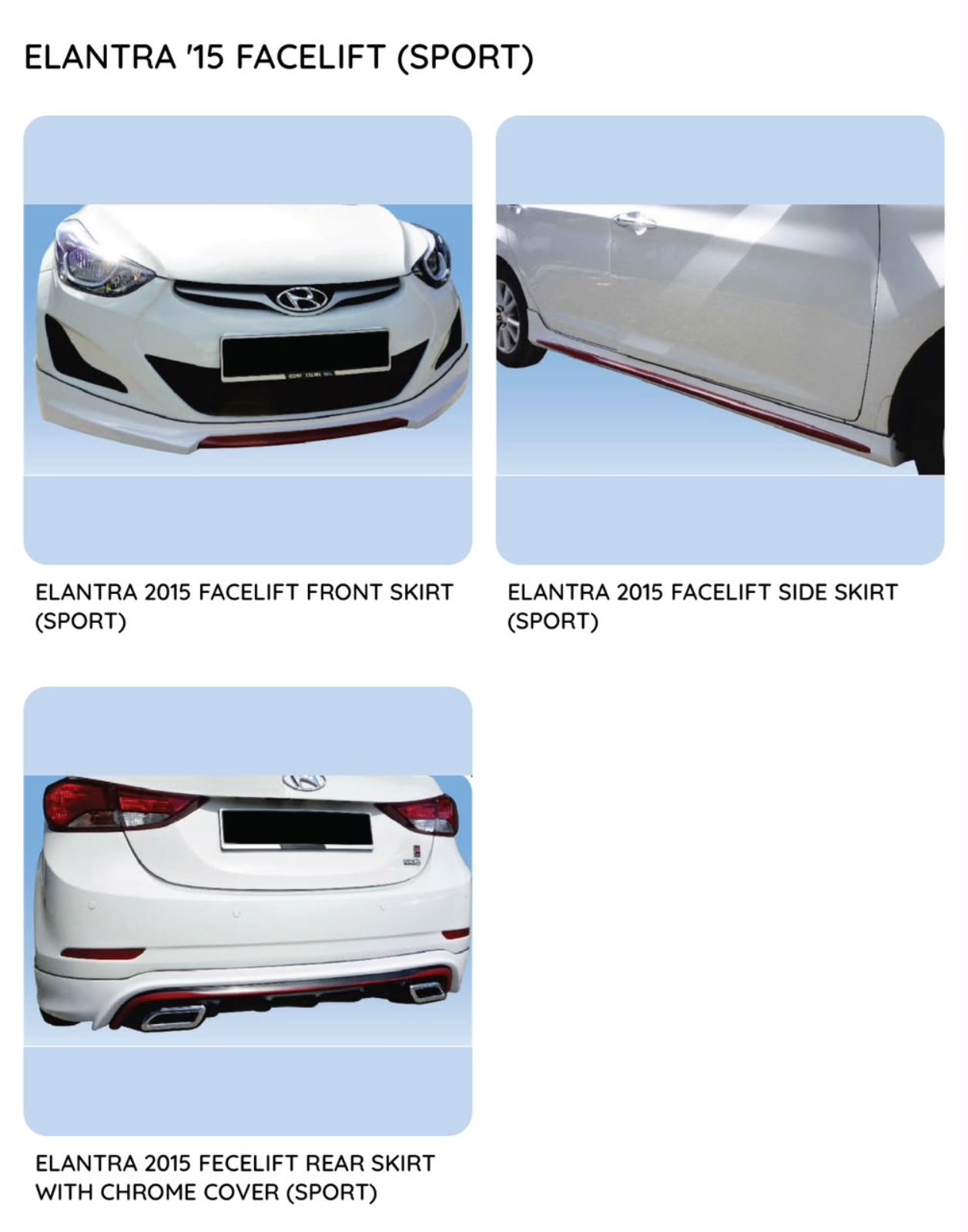 ELANTRA 15 Sport Bodykit