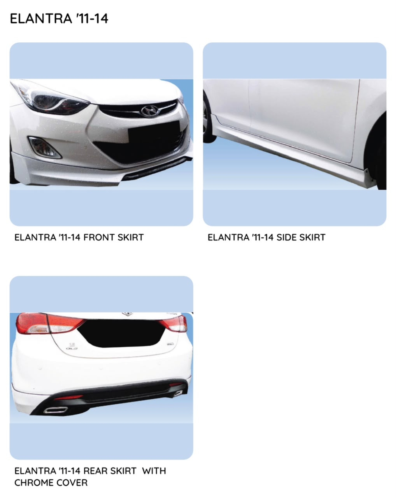 Elantra 11 OEM Bodykit