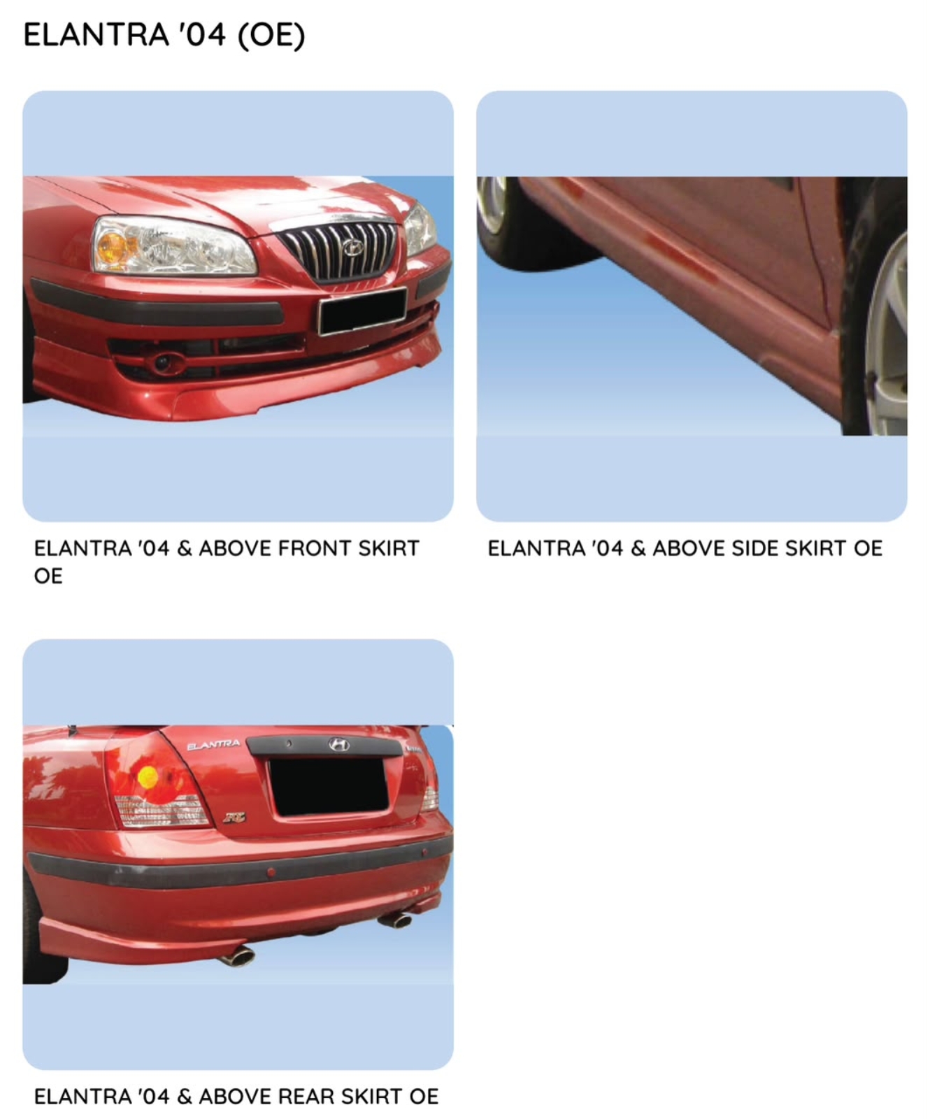 Elantra 04 OEM Bodykit