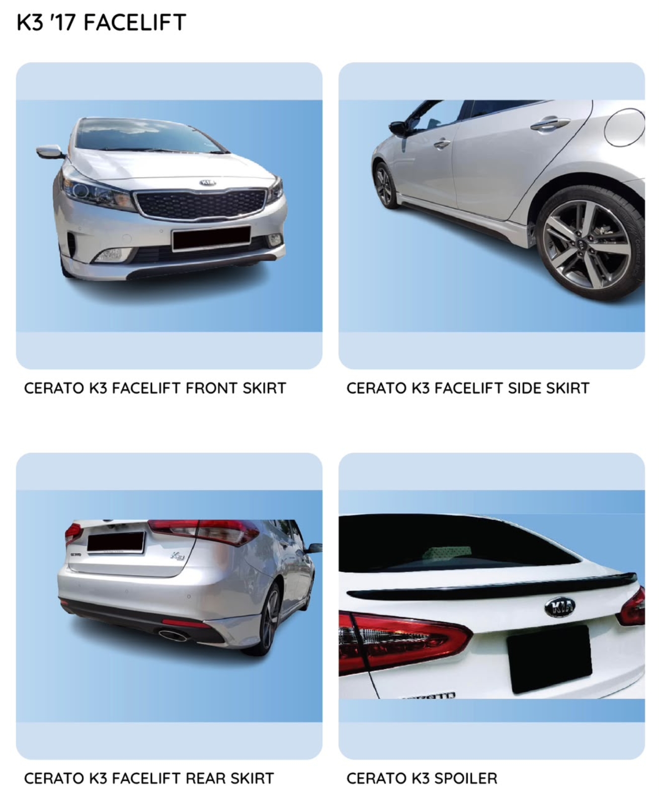Cerato K3 OEM Bodykit