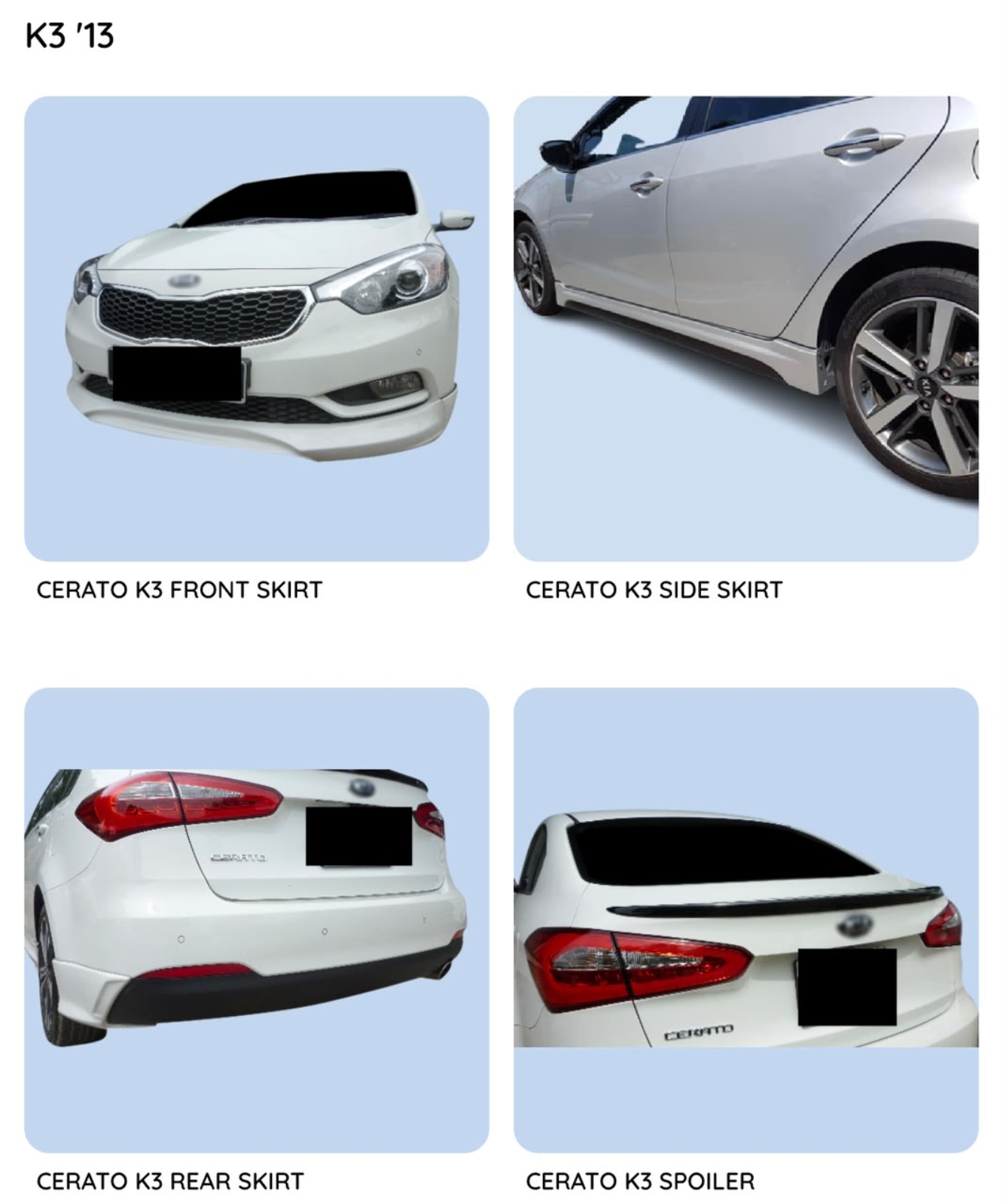 Cerato K3 Bodykit