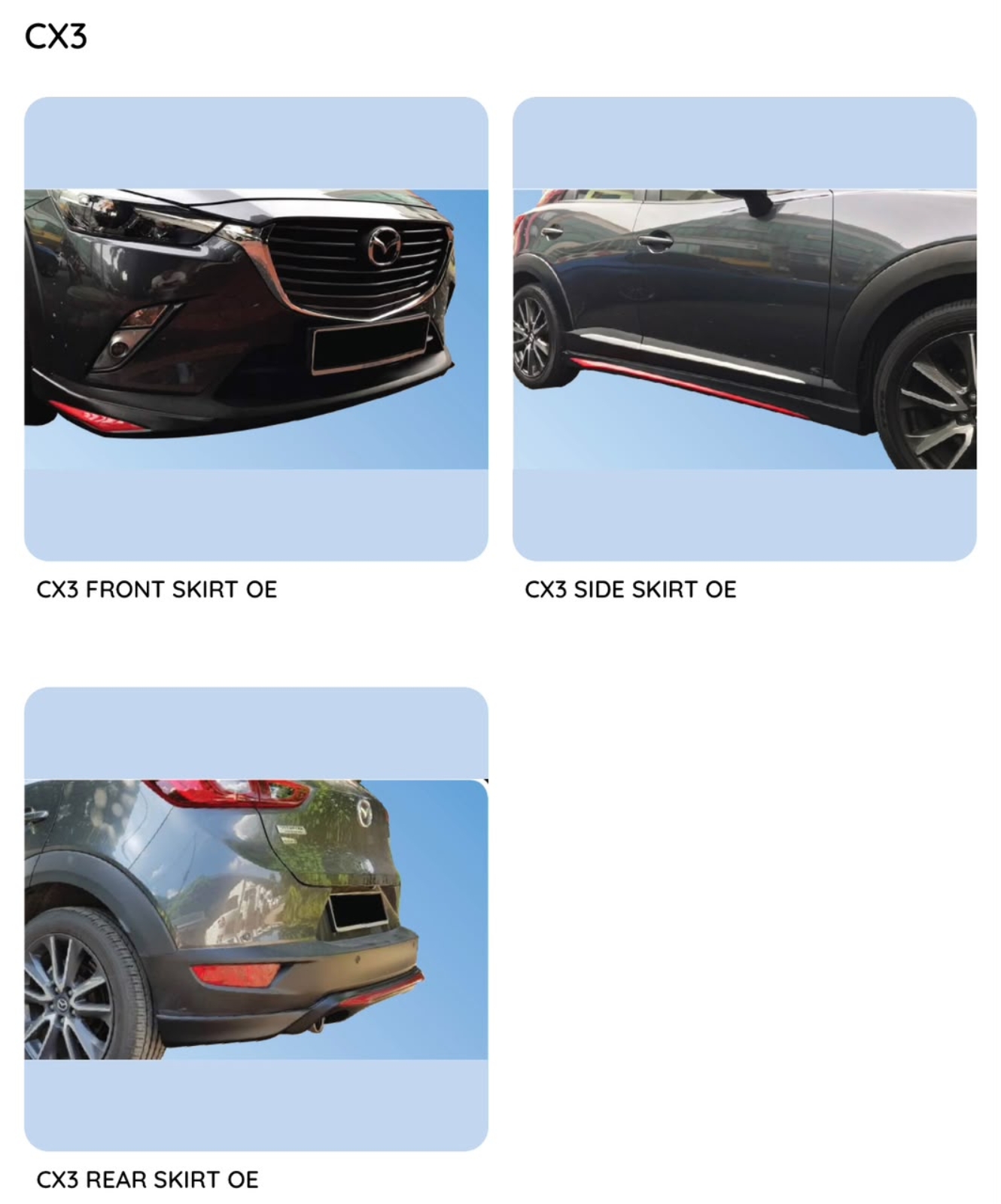 CX3 OEM Bodykit
