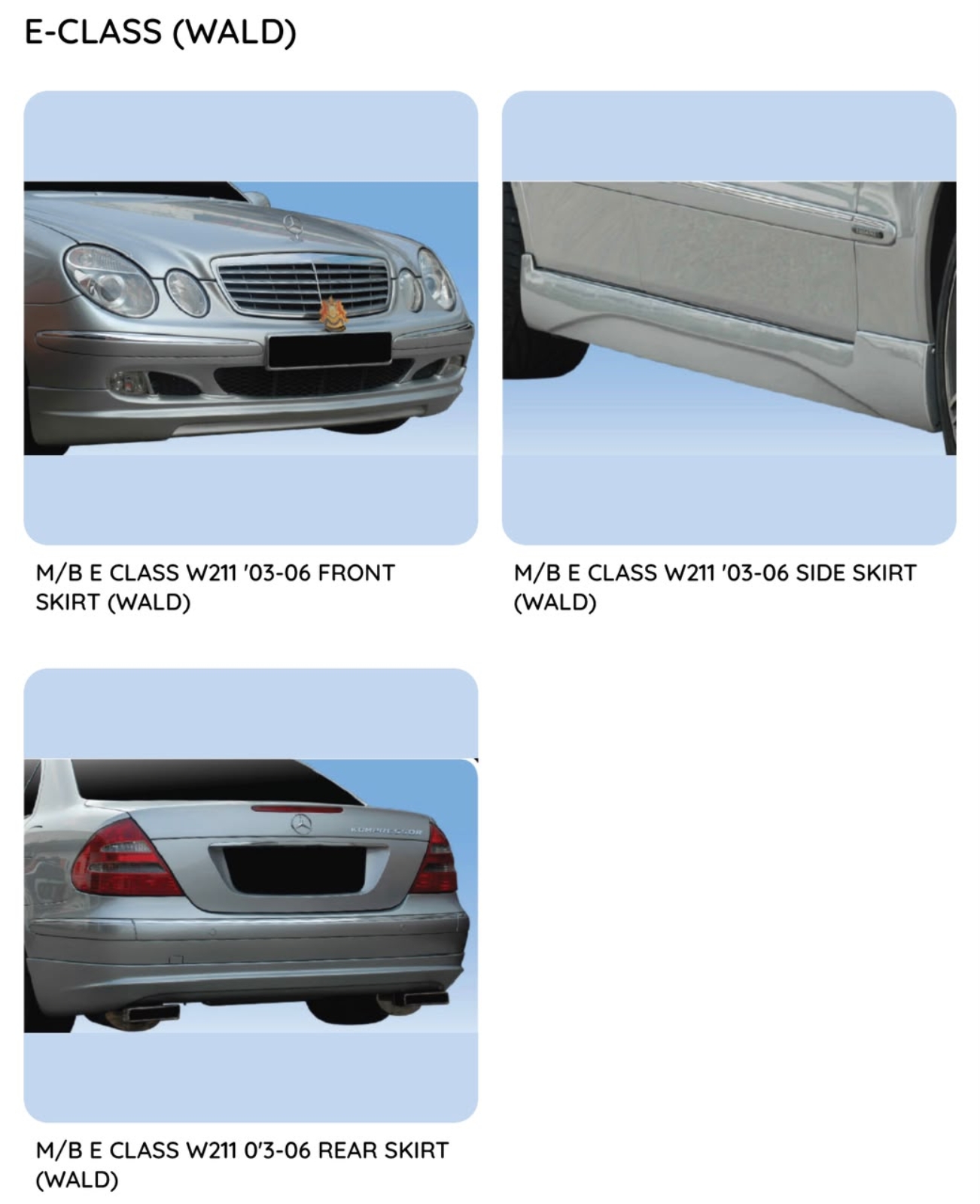 E-class W210 Bodykit