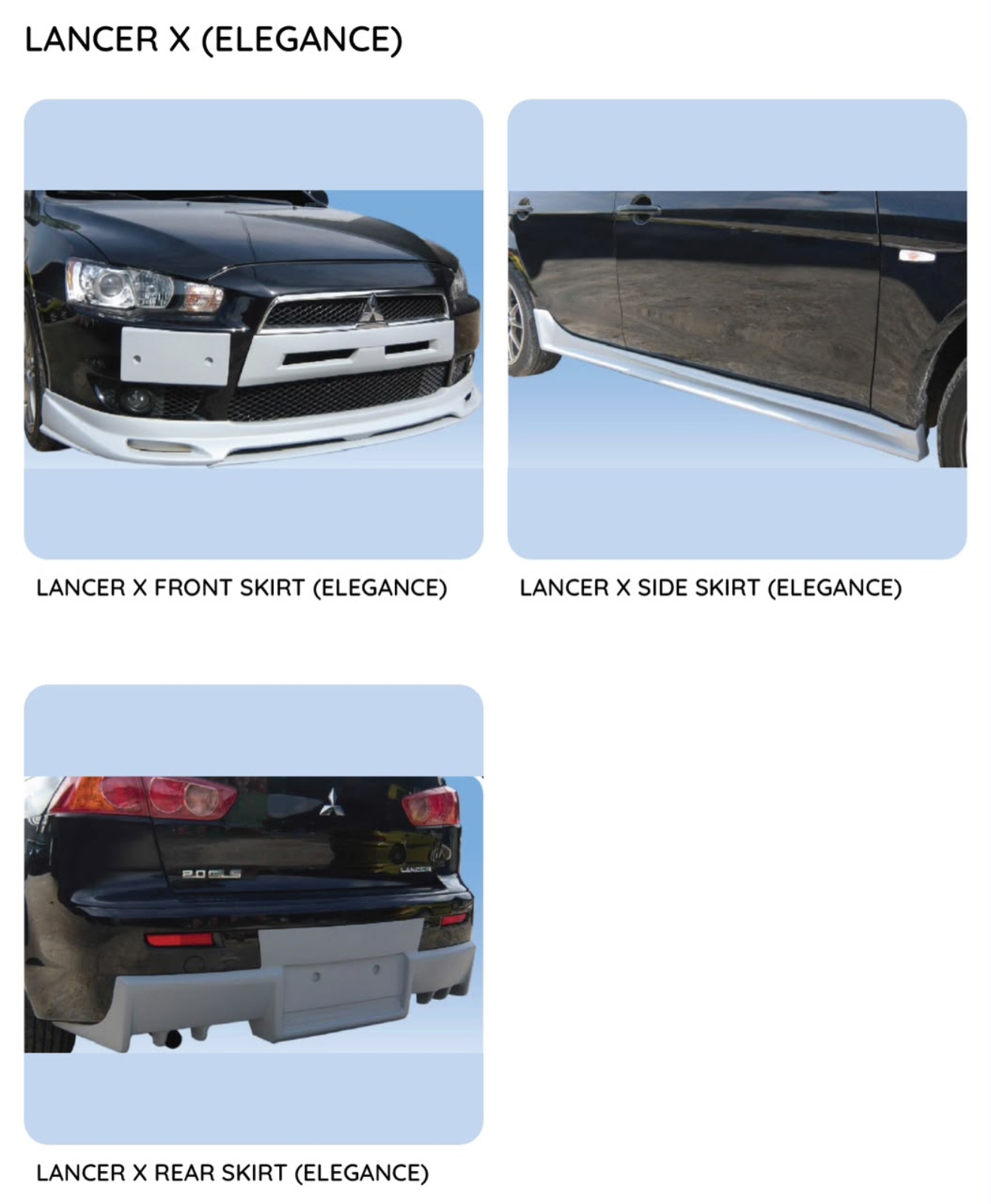 Lancer X Elegance Bodykit