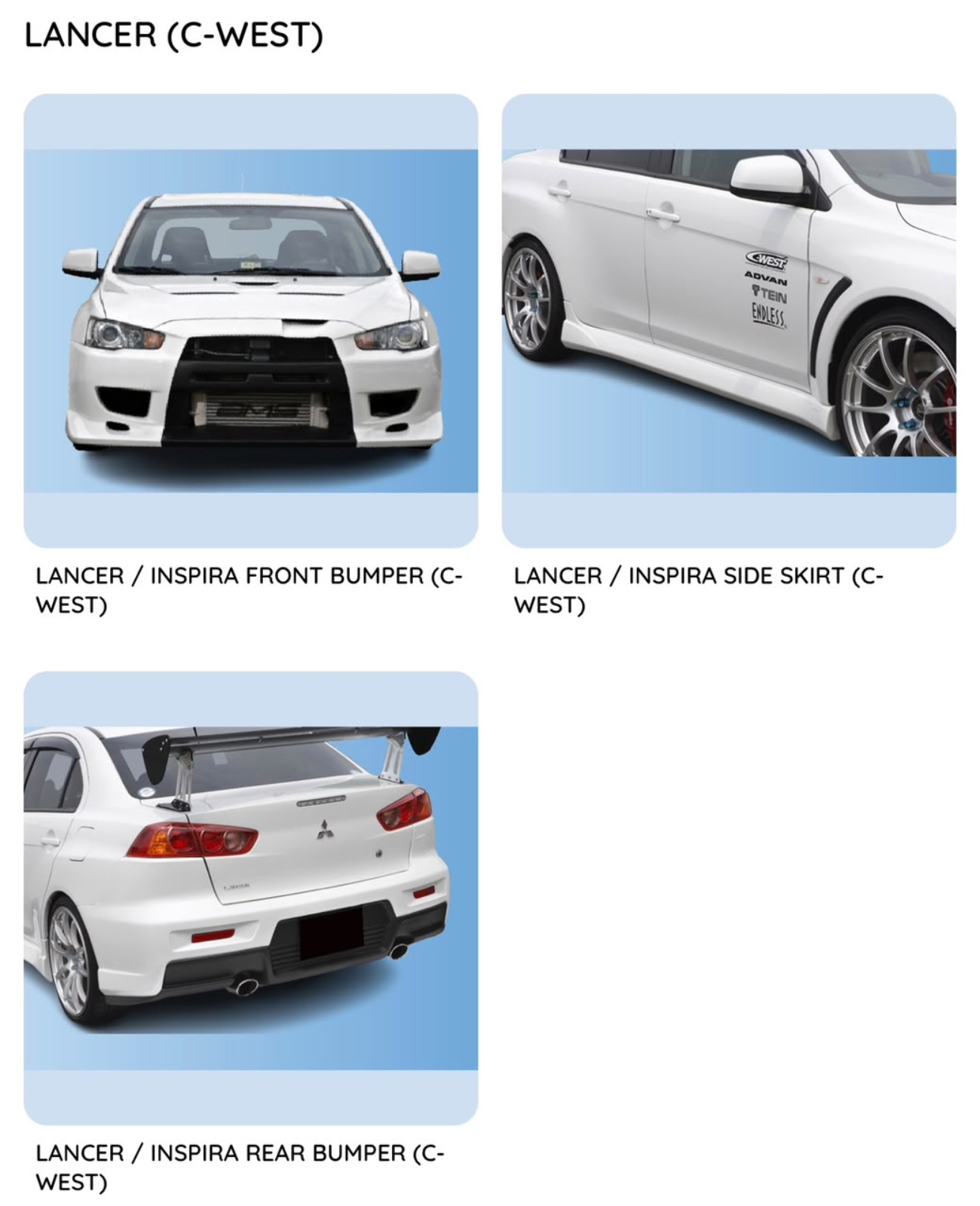 Lancer X C-west Bodykit