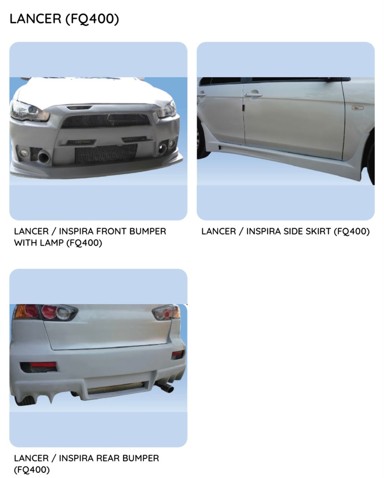 Lancer X FQ400 Bodykit