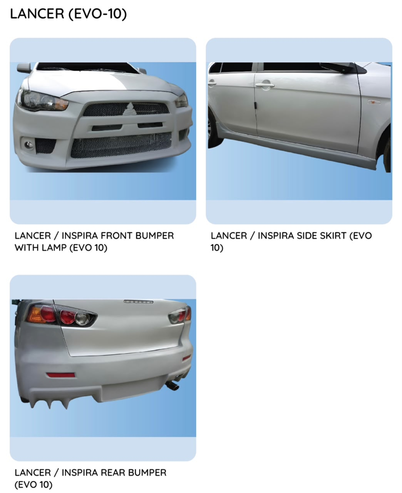 Lancer Evo X Bodykit