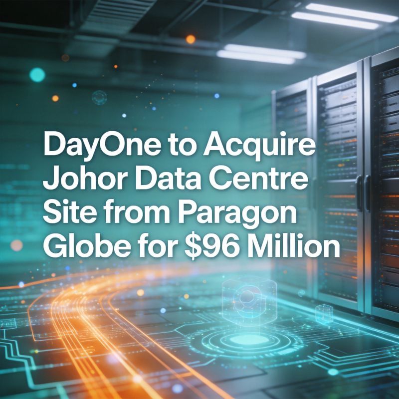 🚀 🇲🇾 DayOne Buys Johor Data Centre Site from Paragon Globe for $96M 💻
