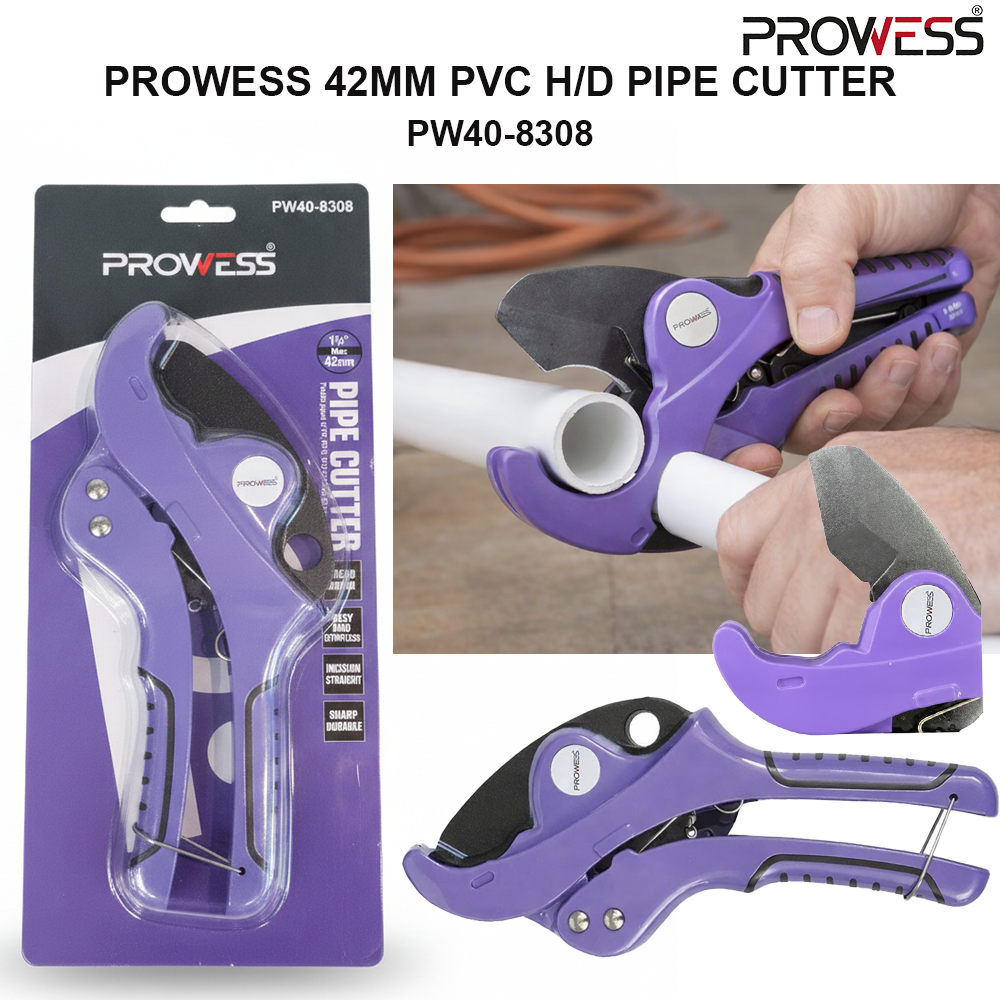 PROWESS 42MM PVC H/D PIPE CUTTER | HEAVY DUTY PVC PIPE CUTTER | PROFESSIONAL PLASTIC PIPE CUTTING TOOL ( PW40-8308 )