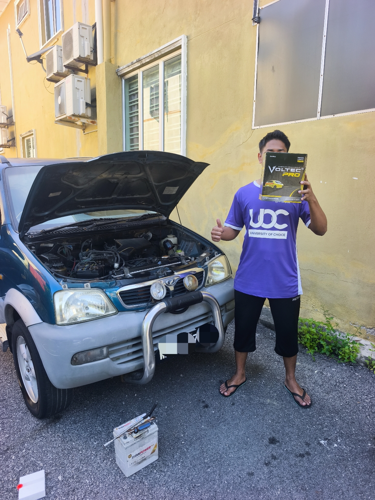 Produa Kembara NS40ZL Voltec Pro Car Battery In Delivery Putra Perdana