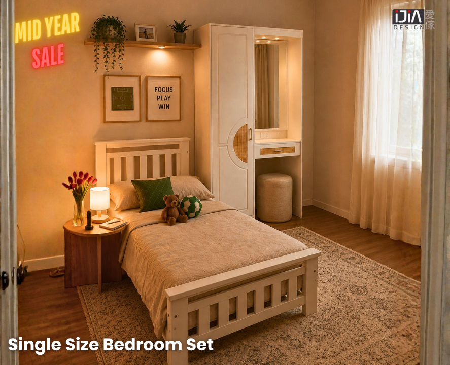 ✨ Mid Year Sale – Single Size Bedroom Set ✨